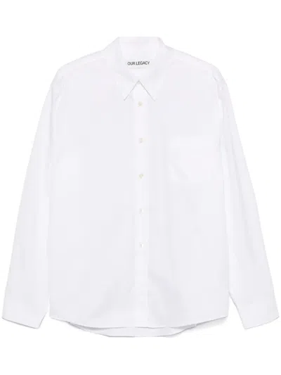 Our Legacy Beyond Hemd In White Non Iron Crisp Cotton