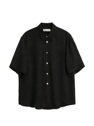 Our Legacy Beyond Brushed Satin Shirt In Black