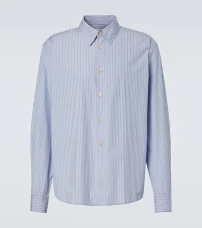 Our Legacy Beyond Striped Cotton Poplin Shirt In Blue