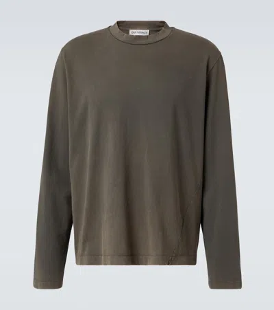 Our Legacy Big Longsleeve Cotton Jersey T-shirt In Grey