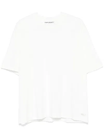 Our Legacy Big T-shirt In White Clean Jersey