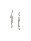 Our Legacy Stylish Dangling Earrings Textured Finish In Silver