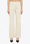 Our Legacy Regular White Cotton Trousers In White