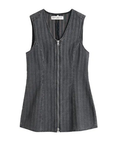 Our Legacy Biker Zip Vest In Black