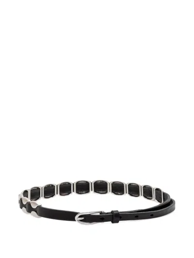 Our Legacy Billow Studded Belt In Blue