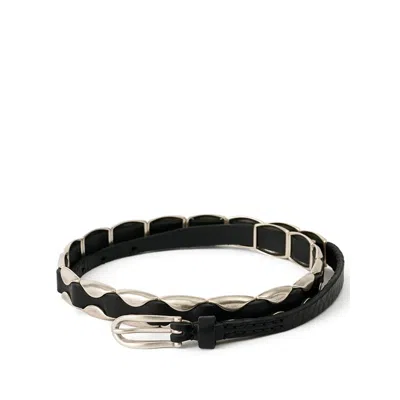 Our Legacy Billowy Leather Belt In Black