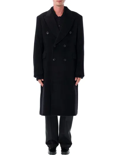 Our Legacy Cappotto Doppiopetto "whale" In Black