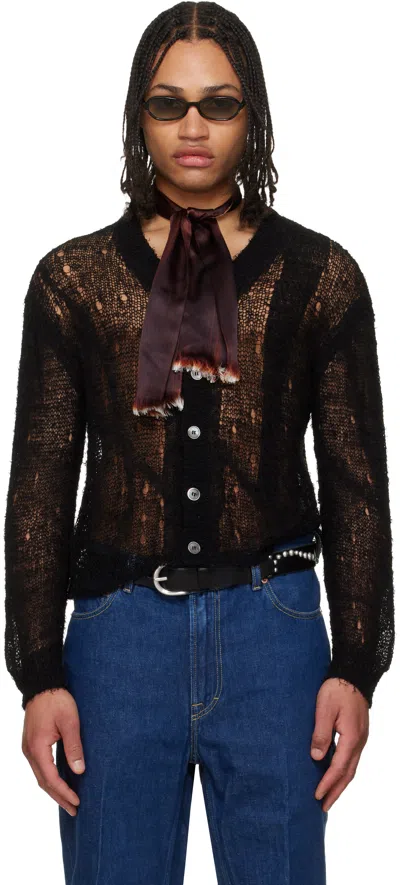 Our Legacy Black Academy Cardigan In Brown