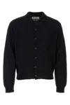 Our Legacy Fine Knit Polo Sweater In Black