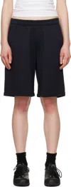 Our Legacy Black Amble Shorts In Prime Black Jersey