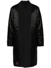 Our Legacy Blithe Coat In Shining Black Crinkle Solaro
