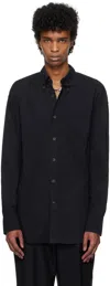 Our Legacy Shirt With Button-down Collar And Chest Pocket In Black Voile