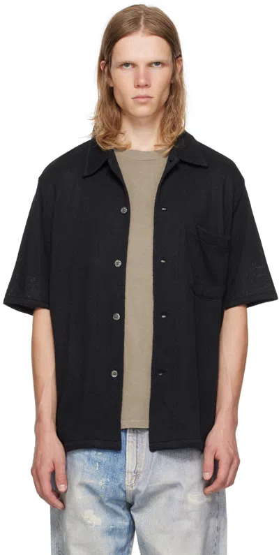 Our Legacy Black Box Shirt In Black Boucle