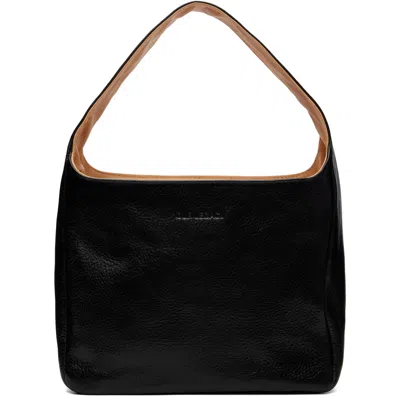 Our Legacy Black Brick Messenger Bag In Black Leather