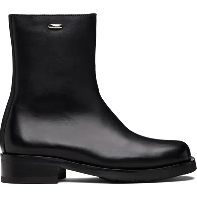 Our Legacy Midheel Roundtoe Ankle Boots In Black