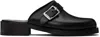 Our Legacy Ssense Exclusive Black Leather Camion Mule Loafers In Black