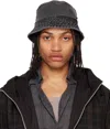 Our Legacy Black Canvas Bucket Hat In Black Enzyme Canvas