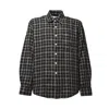 Our Legacy Above Shirt Black Checked Linen Blend Shirt - Above Shirt In Black