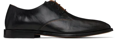 Our Legacy Black Collapsing Consultant Derbys In True Dye Black Leath