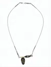 Our Legacy Black Cord Necklace With Distinctive Pendants In Black