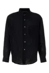 Our Legacy Long Sleeves Shirt With Pointed Collar And Chest Pocket In Black