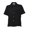 Our Legacy Black Boucle Box Shirt In Black