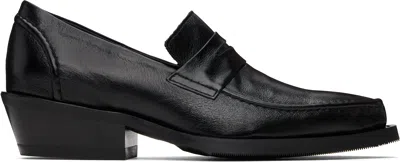 Our Legacy Black Cypher Loafers In Sombre Satin Bovine
