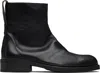 Our Legacy Daimono Boot Block Heel Square Toe Pull Tab In Black
