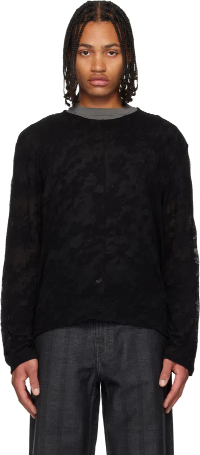 Our Legacy Black Double Lock U Neck Sweater