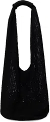 Our Legacy Black Drip Bag In Black Crochet