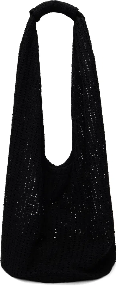 Our Legacy Black Drip Bag In Black Crochet