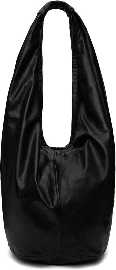 Our Legacy Black Drip Tote In Malleable Black Bull