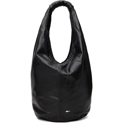 Our Legacy Black Drip Tote In Malleable Black Bull