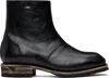 Our Legacy Black Engine Boots In Deep Black Leather