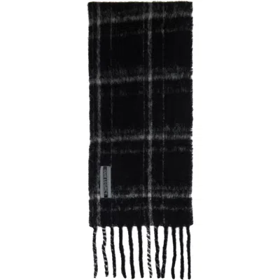 Our Legacy Black Estate Scarf In Black Fuzzy Alpaca C