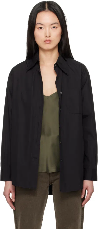 Our Legacy Black Favourite Shirt In Black All Day Poplin