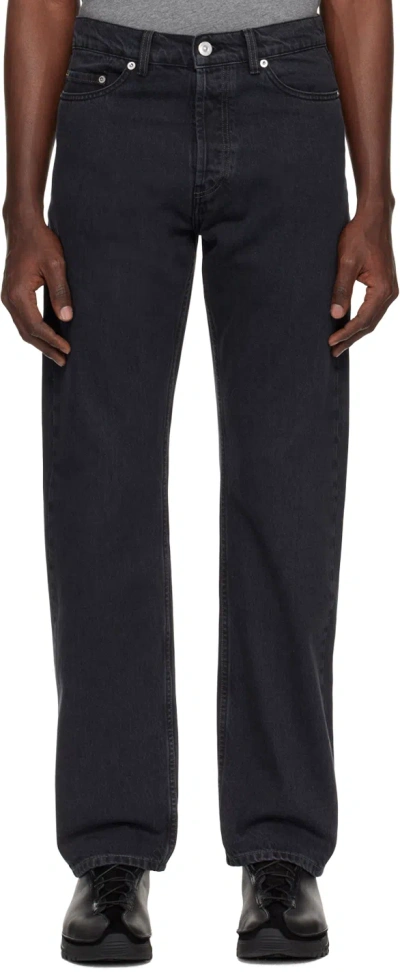 Our Legacy Black First Cut Jeans In Washed Black Denim