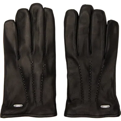 Our Legacy Black 'his' Gloves In Black Leather