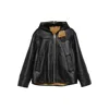 Our Legacy Blizzard Hooded Grained Leather Jacket In Black