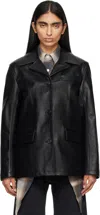 Our Legacy Black Lane Leather Jacket In Heavy Grain Black