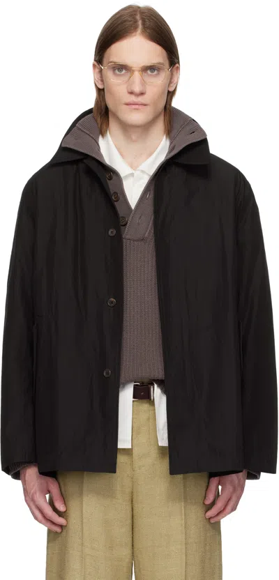 Our Legacy Black Lead Jacket In Black Hiking Cotton