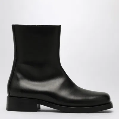 Our Legacy Smooth Leather Ankle Boots In Black