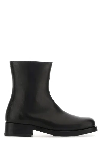 Our Legacy Black Leather Camion Ankle Boots