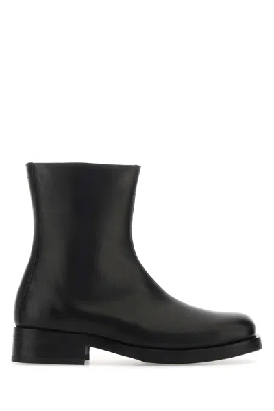 Our Legacy Black Leather Camion Ankle Boots