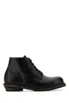 OUR LEGACY BLACK LEATHER CORTEGE ANKLE BOOTS