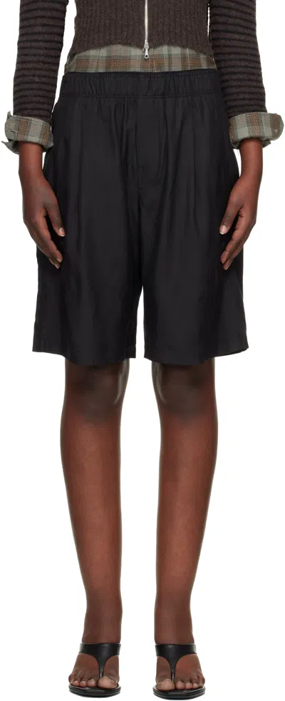 Our Legacy Black Leisure Shorts In Multi