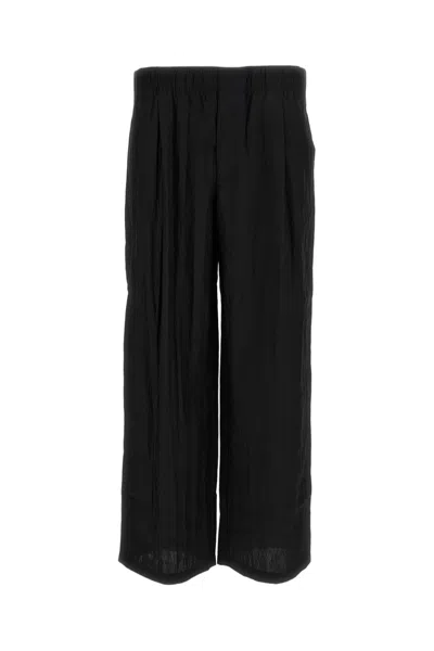 Our Legacy Straight-leg Linen-blend Trousers In Black