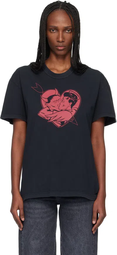 Our Legacy Black Loose T-shirt In Blue