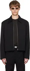 Our Legacy Mini Black Virgin Wool Blouson Jacket In Black