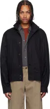 Our Legacy Black Mock Bomber Jacket In Black